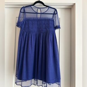 Anthropologie Ruffled tulle mini dress